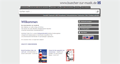 Desktop Screenshot of buecher-zur-musik.de